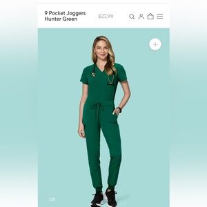 Mandala scrub set size medium Kelly green color